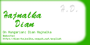 hajnalka dian business card